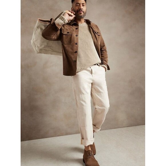 Banana Republic Other - Banana Republic Dockside Pants Mens 35 Cream Linen Blend Beach Vacation NEW